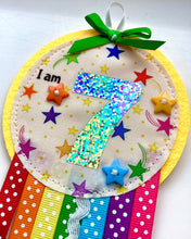 Load image into Gallery viewer, Rainbow Stars Rosette Badge - Ages 3-9 Years
